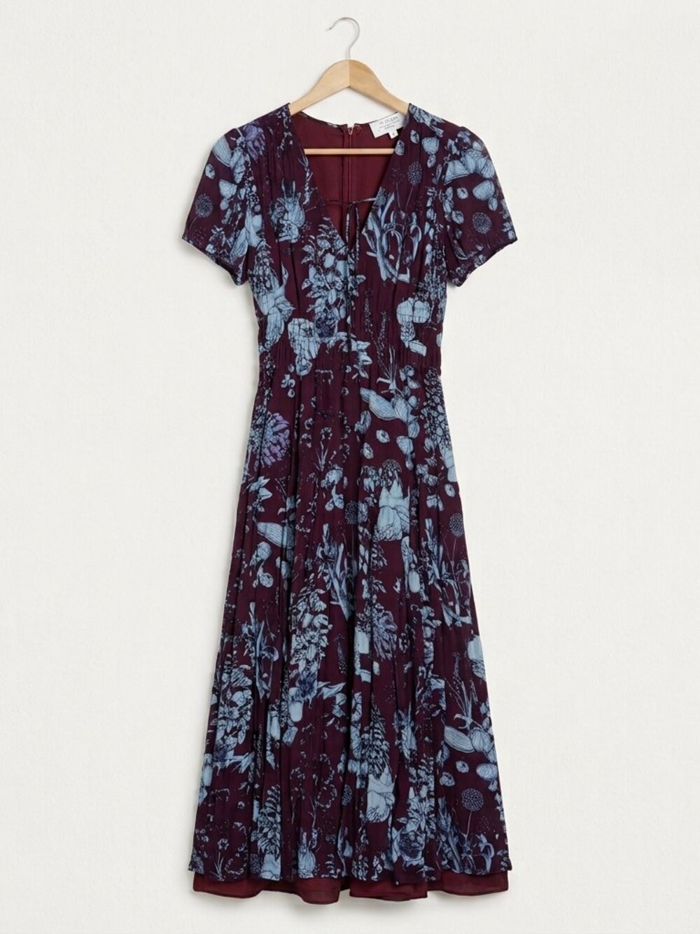 LA LIGNE Tiered floral-print chiffon midi dress